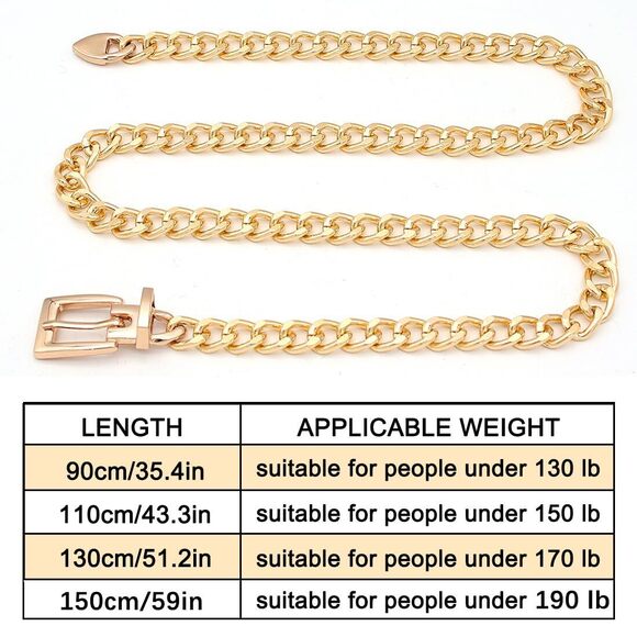 6169 Chain Belts For Women Chunky Waist Belt Punk Girls Dresses main image 4